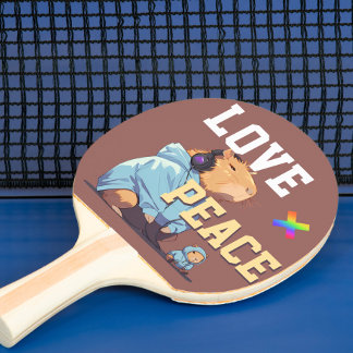 LOVE × CAPYBARA - Custom Ping Pong Paddle