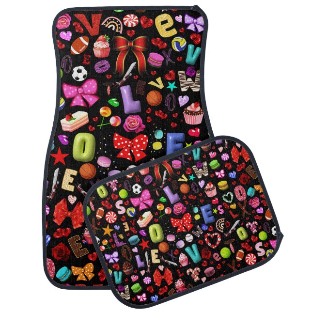 Love Car Floor Mat (Set)