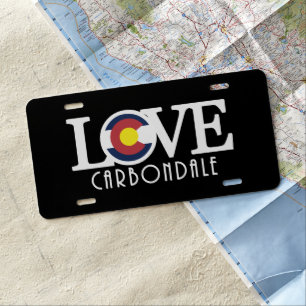 LOVE Carbondale Colorado License Plate