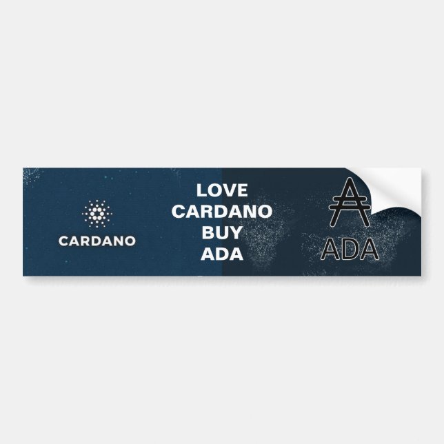 Love Cardano, Buy ADA Bumper Sticker (Front)