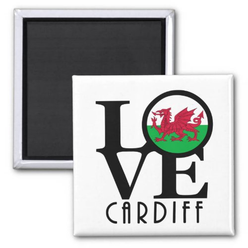 LOVE Cardiff Wales Magnet