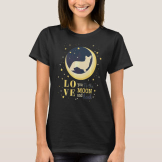 Love Cardigan Welsh Corgi To The Moon T-Shirt