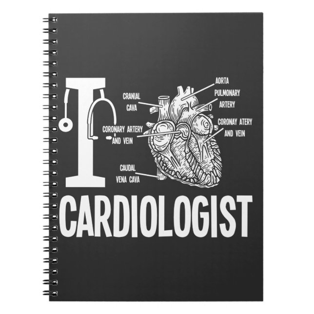 Love Cardiologist Heart Anatomy Medical Cardiology Notebook (Front)