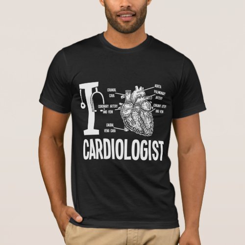 Love Cardiologist Heart Anatomy Medical Cardiology T_Shirt