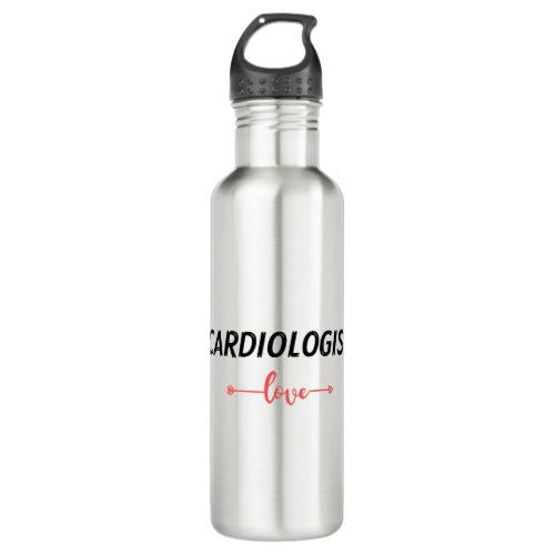 Love cardiologist stainless steel water bottle