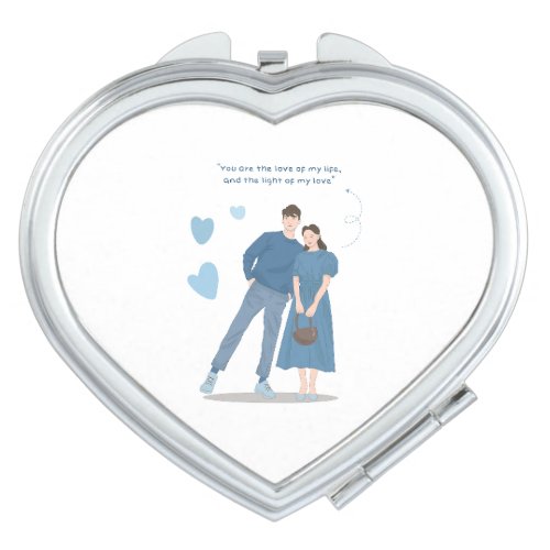 Love Cartoon Couple Compact Mirror Zazzle