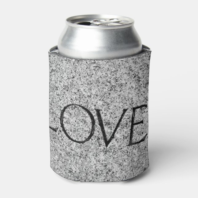 "Love" Carved Stone Can Cooler (Can Front)