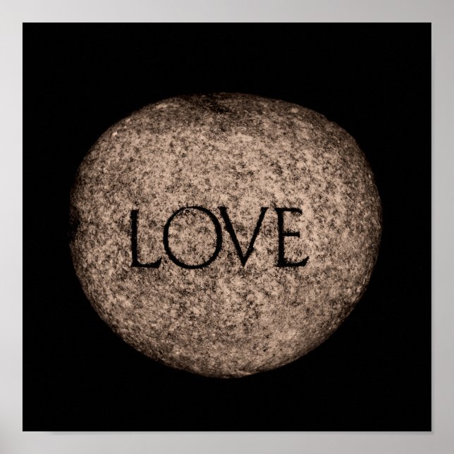 "Love" Carved Stone Poster (Front)