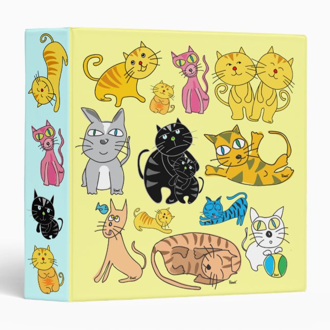 Love Cat 13 Cats In One Binder (Front/Spine)
