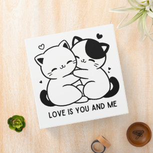 LOVE CAT 3 RING BINDER