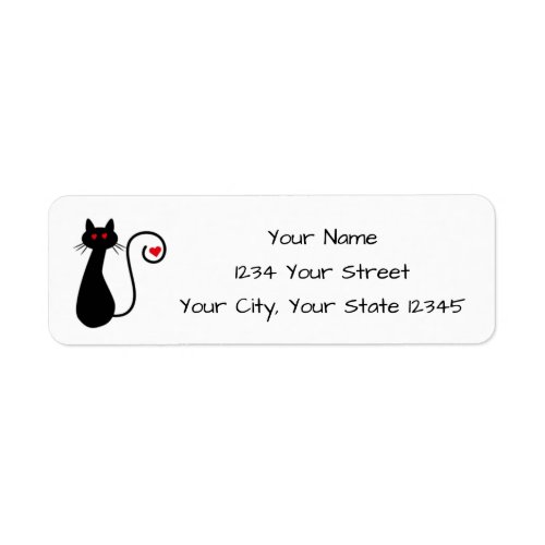 Love Cat Address Label