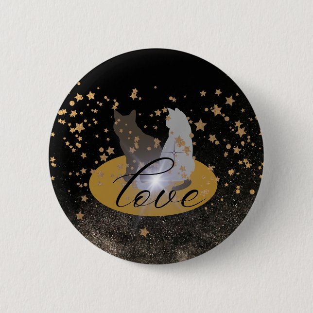 Love cat button (Front)