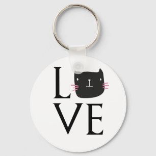LOVE CAT COFFEE CUP KEYCHAIN