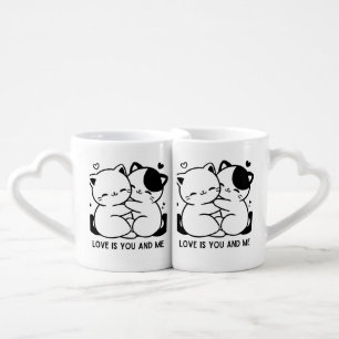 LOVE CAT COFFEE MUG SET