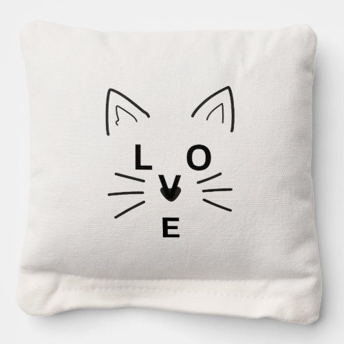 Love Cat Cute Meow Meow Cornhole Bags