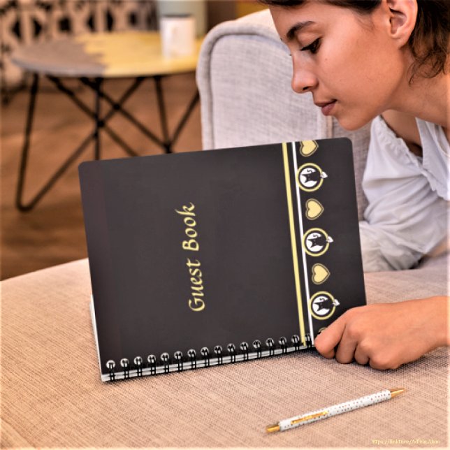Love Cat Guest Book by Poet Adiela Akoo - (The Love Cat Guest Book designed by Poet Adiela Akoo. Love it? GET it! Shop the cute collection now)