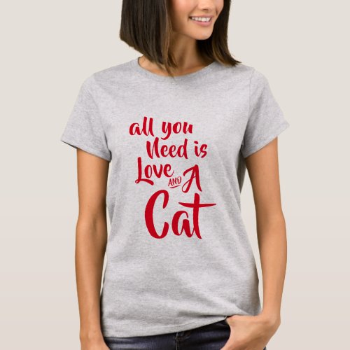 love cat one cat short of crazy cat mama design T_Shirt