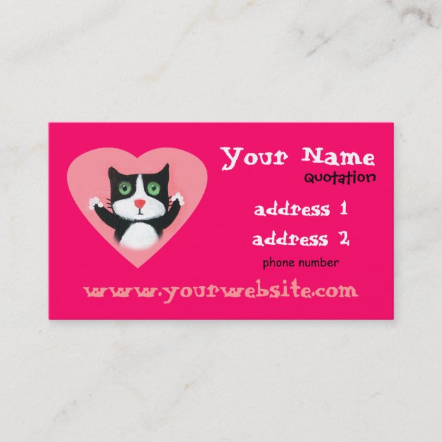love cat profile card (Front)