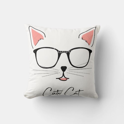 love cat  throw pillow