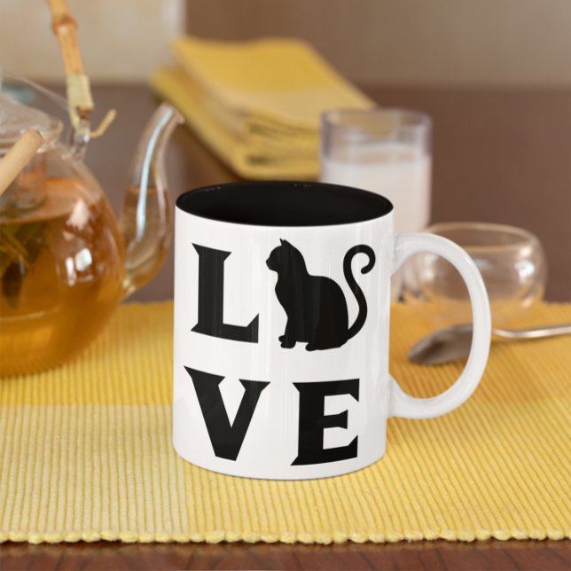 Love Cat Two-Tone Coffee Mug (Creator Uploaded)