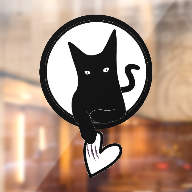 Love Cat Window Cling by Poet Adiela Akoo (Sheet 2)