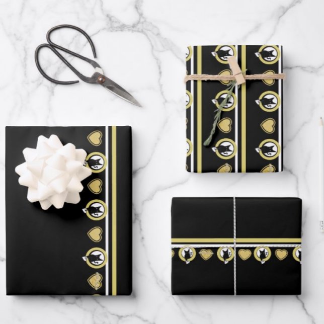 Love Cat Wrapping Paper - Adiela Akoo (The PURRFECT touch for your gifts. Add the matching Love Cat ribbon for that extra meow and wow!)