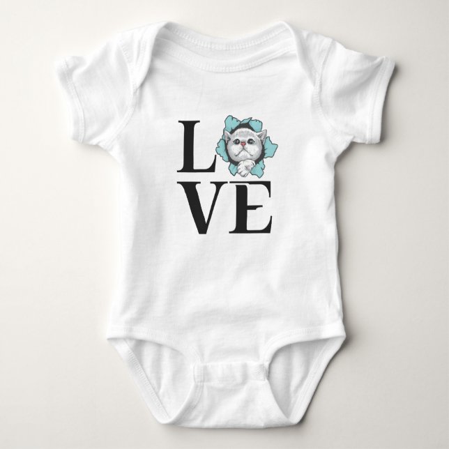 Love Cats Baby Bodysuit (Front)
