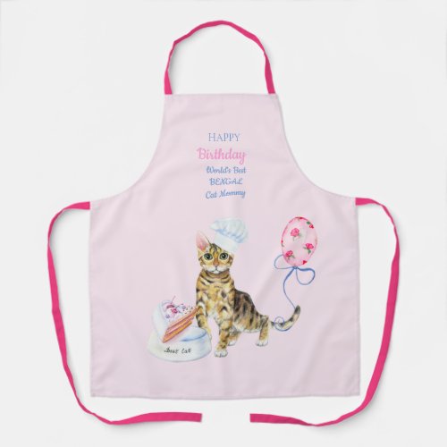 Love Cats Cooking Backing Kitchen Goddess Birthday Apron