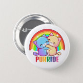 Love Cats Rainbow Button (Front & Back)