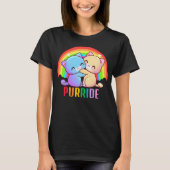 Love Cats Rainbow Dark T-Shirt (Front)