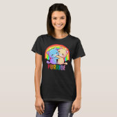 Love Cats Rainbow Dark T-Shirt (Front Full)