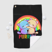 Love Cats Rainbow Golf Towel (InSitu)