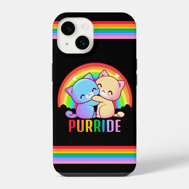 Love Cats Rainbow iPhone Case (Back)