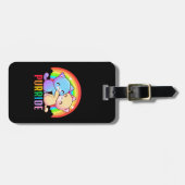 Love Cats Rainbow Luggage Tag (Front Horizontal)
