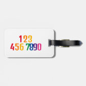 Love Cats Rainbow Phone Number Luggage Tag (Back Horizontal)