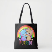 Love Cats Rainbow Tote Bag (Front)