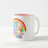 Love Cats Rainbow Two-Tone Coffee Mug (Front Right)