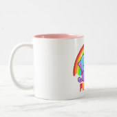 Love Cats Rainbow Two-Tone Coffee Mug (Left)