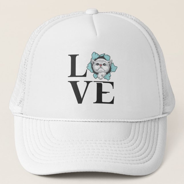 Love Cats Trucker Hat (Front)