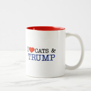 Love Cats Trump Two-Tone Coffee Mug