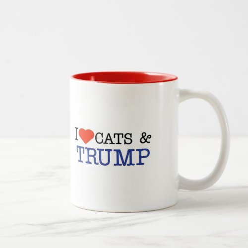 Love Cats Trump Two_Tone Coffee Mug