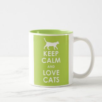 Love Cats Two-Tone Coffee Mug