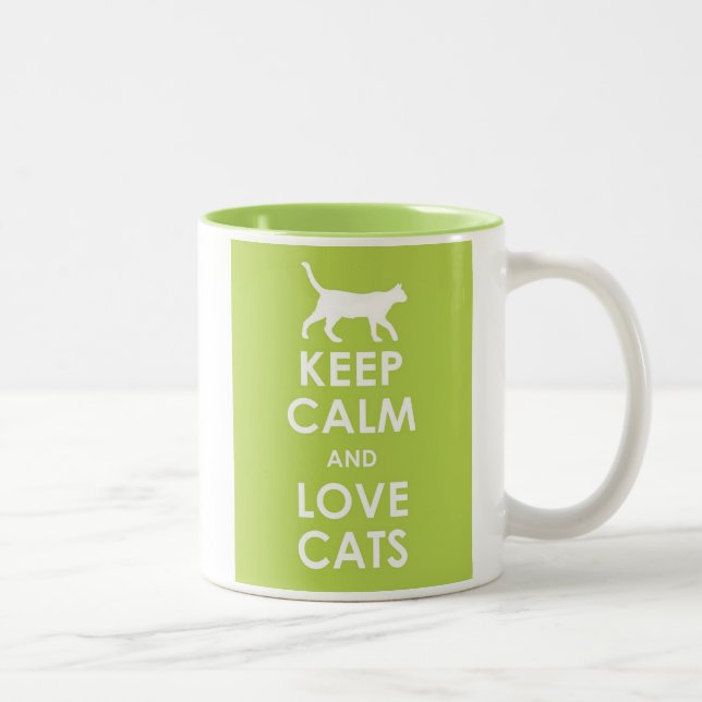 Love Cats Two-Tone Coffee Mug (Right)