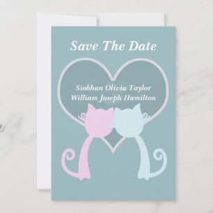Love Cats Wedding Save The Date