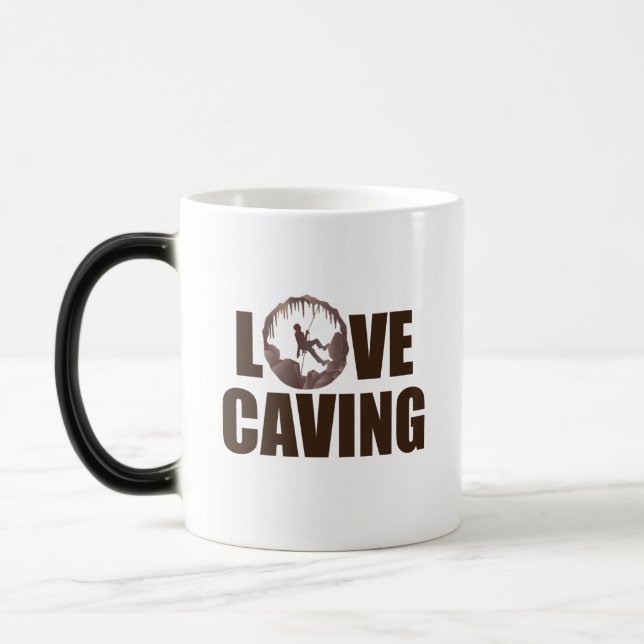 Love Caving - Cave Spelunking Speleology Color Morph Mug (Left)