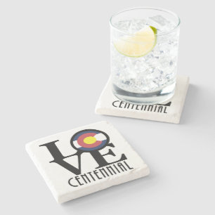 LOVE Centennial Colorado Stone Coaster