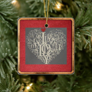 Love Ceramic Ornament