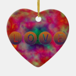 Love Ceramic Ornament