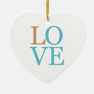 Love Ceramic Ornament