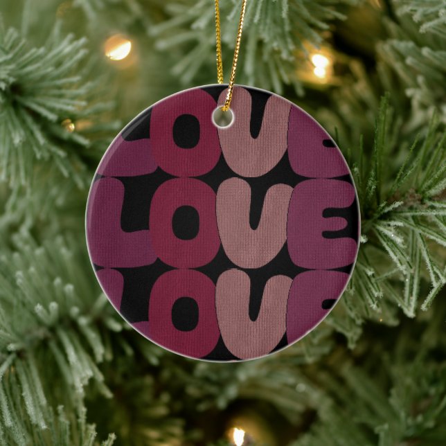Love Ceramic Ornament (Tree)